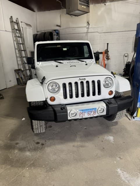 Front-end collision, Jeep Wrangler — after repair